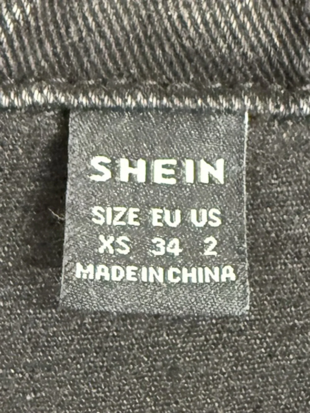SHEIN‎ Women's Black Denim Collared Shirt Dress Coastal Cowgirl Western Size XS